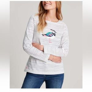 NWOT! Beautiful sequinned & striped top.